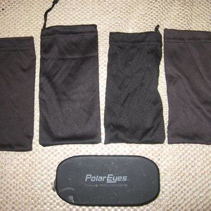 Lot of 5 Cases for Sunglasses and Sunglass Overlays 4 Soft 1 Hard